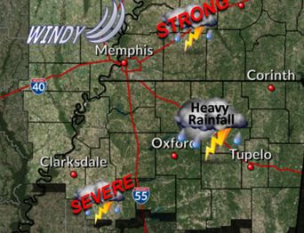 Severe storms with damaging winds in forecast