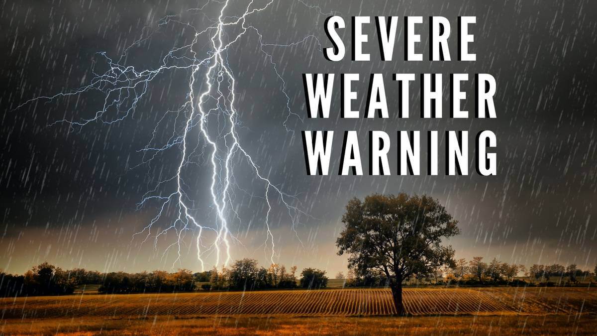 Wind advisory in place with threat of strong storms, hail, isolated tornado possible