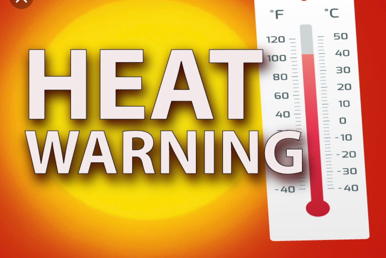 Heat advisory in affect until Wednesday night with index of 109 degrees