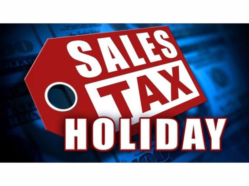 Tax free holiday including clothes and school supplies is later this