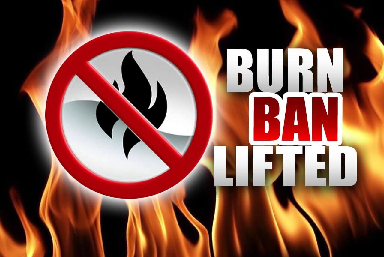 Statewide burn ban lifted by governor