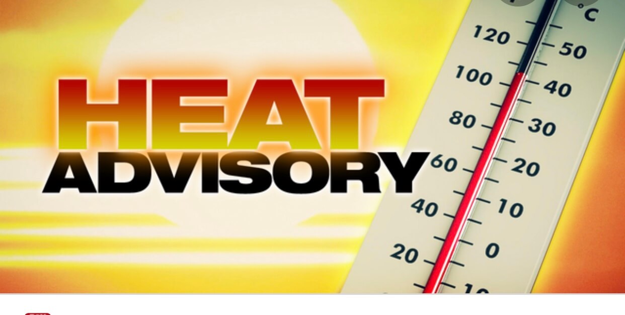 Heat Advisory issued for Tippah county with heat index near 107 degrees
