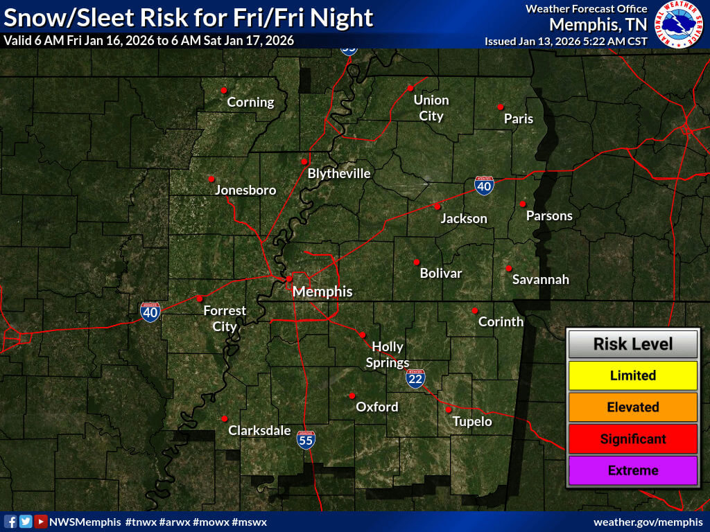 Image for Cold temperatures expected this weekend in Memphis, weather service warns
