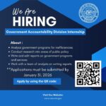 OSA seeks interns for government accountability division in Jackson OSA is seeking Interns in our Government Accountability Division in Jackson