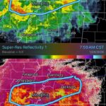 Sleet Bands Moving Northeast Along I-40 Corridor, Travel Discouraged Radar update: 840 AM CST…Significant bands of sleet are lifting northeast along and north of the I-4