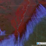 Satellite image shows snow, ice, and cloud formations over Mississippi and Alabama Here's a similar image to the video posted earlier today