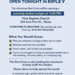 Red Cross Opens Warming Shelter in Ripley Tonight ❄️ Warming Shelter Open Tonight in Ripley ❄️