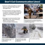 Utility officials warn against cutting or damaging communication lines Don’t cut communication lines