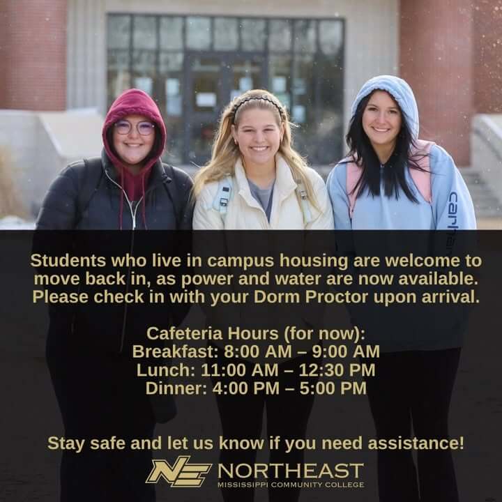 Campus housing reopens as power and water are restored