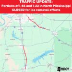 Interstate closures in northern Mississippi due to winter storm INTERSTATE CLOSURE ALERT - 5:30 p.m