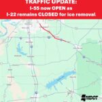 Interstate 55 Reopens Near Como, I-22 Remains Closed INTERSTATE UPDATE - 2:45 p.m