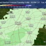 Light, steady rain expected Tuesday with temperatures in the 40s Rainfall will be steady and light with temperatures in the 40s on Tuesday