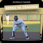 NEMCC Baseball cancels Delta State round-robin, schedules game with Coahoma BSB | SCHEDULE UPDATE: NEMCC Baseball will no longer participate in a round-robin event at Delta Sta