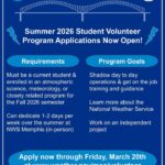 NWS opens summer student volunteer applications Calling all college students 📢