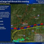 Ping-pong-ball-size hail possible in north Mississippi, forecasters say So far as of 3:30 PM we just have a few run-of-the-mill thunderstorms over north MS
