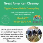 Tippah County Seeks Volunteers for Debris Cleanup on March 28 Join Us for Tippah County Debris Cleanup Day!