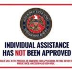 Individual assistance not approved; public aid available in 38 counties REMINDER: Individual Assistance has NOT been approved at this time