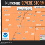 Enhanced severe-storm risk expected across Mid-South Sunday, outlook says The latest outlook places an Enhanced Risk (level 3 of 5) for severe storms across the Mid-South on