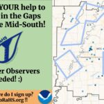 CoCoRaHS seeks volunteers in the Mid-South to fill precipitation gaps Would you like to help us fill the Gaps in these areas here in the Mid-South with CoCoRaHS volunteer