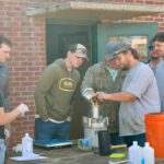 Northeast students test concrete in hands-on certification training Our Construction students are getting hands-on this morning, testing concrete and sharpening their s