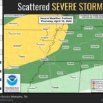 Slight risk for severe storms expands northeastward The Slight Risk for severe storms has been expanded northeastward