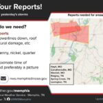 Online post seeks storm reports from red polygon areas We still need storm reports from last night!