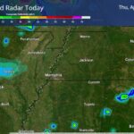 Model shows marginal (level 1 of 5) severe-weather risk with hail, damaging winds Here's one model's simulation of how today's marginal severe weather risk (level 1/5) could play out