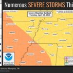 NWS Memphis warns of more strong to severe storms this afternoon and evening Photos from US National Weather Service Memphis Tennessee's post