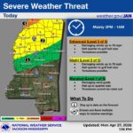 National Weather Service issues enhanced severe-weather risk for northern Mississippi Photos from Mississippi Emergency Management Agency's post