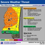 Parts of Mississippi under enhanced severe-weather risk Severe weather is making its way to Mississippi