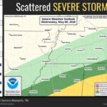 Day 1 outlook trims 2/5 slight risk; brief window for severe storms Here is the updated day 1 outlook