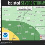 Marginal risk for severe storms in parts of Arkansas, Mississippi and Tennessee There is a marginal risk for a few severe thunderstorms across portions of east Arkansas, north Miss