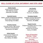 MEMA: Disaster assistance centers to close May 9, reopen May 11 Photos from Mississippi Emergency Management Agency's post