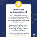 Mississippi health agency to offer free Tdap shots, birth certificates in Lincoln County ⚠️ MSDH to Offer Free Tdap Shots and Vital Records in Lincoln County