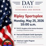 Ripley to hold Memorial Day program May 25 πΊπΈ Join us as we come together to remember and honor the brave men and women who made the ultimate s