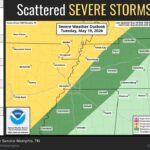 Showers, storms expected ahead of cold front west of Mississippi River Showers and thunderstorms are expected to develop along and ahead of an approaching cold front Tuesd