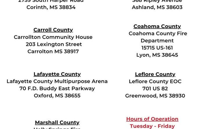 Mississippi Opens Disaster Centers for Winter Storm Fern Victims Through June 10 Photos from Mississippi Emergency Management Agency's post