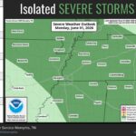 Marginal severe weather risk persists across Mid-South Monday The marginal risk for severe weather (level 1 of 5) continues across much of the Mid-South for Monda