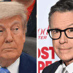 Trump posts AI-generated video of himself throwing Colbert into a dumpster and dancing Trump posts AI video depicting him throwing Colbert in a dumpster and dancing