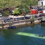 Trainee driver sends bus into Seine near Paris; 4 rescued, officials say Bus plunges into river after trainee driver crash, massive rescue response: reports