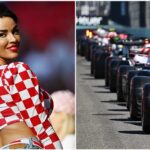 Cameraman distracted by paddock guest during Sky Sports F1 coverage in Miami Cameraman gets caught risking it all to film World Cup's 'sexiest fan' in the Formula 1 paddock