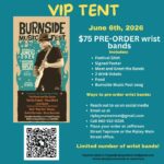 Limited VIP wristbands still available for Burnside Music Festival, organizers say 🎸 There's still time to snag a VIP wristband for the Burnside Music Festival!