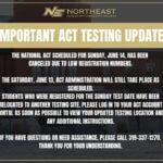 ACT cancels Sunday national test over low registration The National ACT scheduled for Sunday, June 14, has been