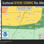 Forecasters warn of low to moderate chance of severe storms in eastern Arkansas, Missouri Bootheel and West Tennessee There is a low to medium chance of severe storms for locations across eastern AR, the MO Bootheel, a