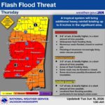 Mississippi DOT warns of heavy rain, urges drivers to avoid flooded roads Photos from Mississippi Department of Transportation's post