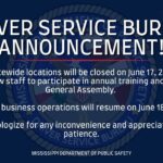 Statewide locations to close June 17 for staff training, General Assembly All statewide locations will be closed on June 17, 2026, to allow staff to participate in annual tra