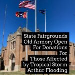 Old National Guard Armory opens to collect donations for Tropical Storm Arthur victims As we have done in the past, starting TODAY Saturday June 20th we are opening the Old National Guard