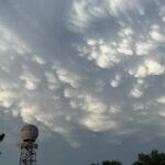 Mammatus Clouds Seen Over Office After Storms Here's the view from our office after the storms!