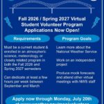 National Weather Service opens summer volunteer program for college students Are you a current college student?