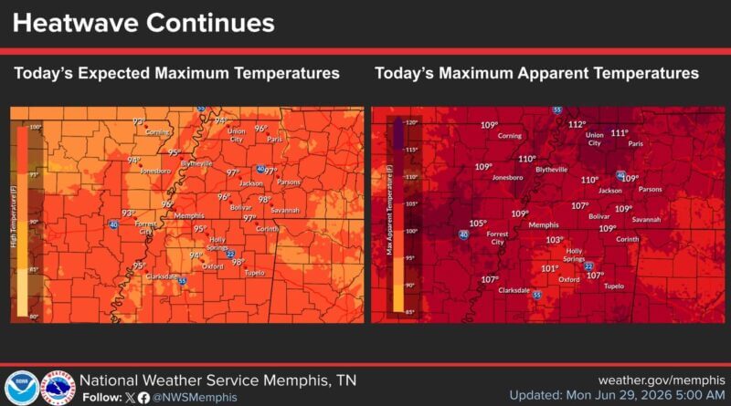 Heat wave to continue through at least Tuesday, forecasters say The current heat wave will continue through at least Tuesday